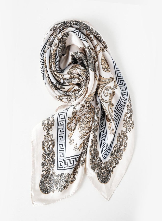 Wonrizon Scarves for Women Lightweight Like Satin Silk Neck Scarf Headscarf for Hair Wrapping Bandana Square for Handbags - Image 3